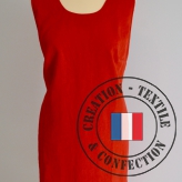 Robe en lin 3 trous - Corail